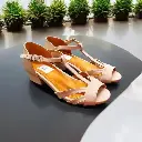 Tacones Eda semipiel beige tacón 3 cms. / Edafc-05