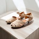 Tacones Sophia moda gamuza beige tacón aguja 3.5 - Sophiatafc-01