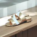 Tacones Sol semipiel gold rosa y blanca tacón 2 cms. / Soltafc-01