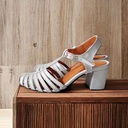 Tacones Génesis semipiel blanca tacón 6 cms / GENEFC-05