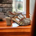 Tacones Génesis semipiel beige tacón 6 cms. / GENEFC-12