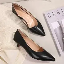 Tacones Alizze piel negra tacón Aguja 3.5 cms. / ALIZEETA-P-01