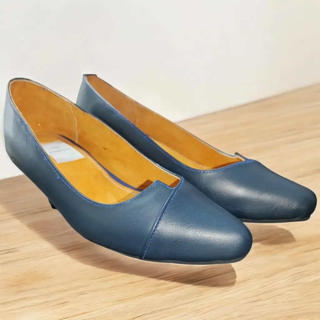 Tacones Alizze piel azul tacón Aguja 3.5 cms. / ALIZEETA-P-04 