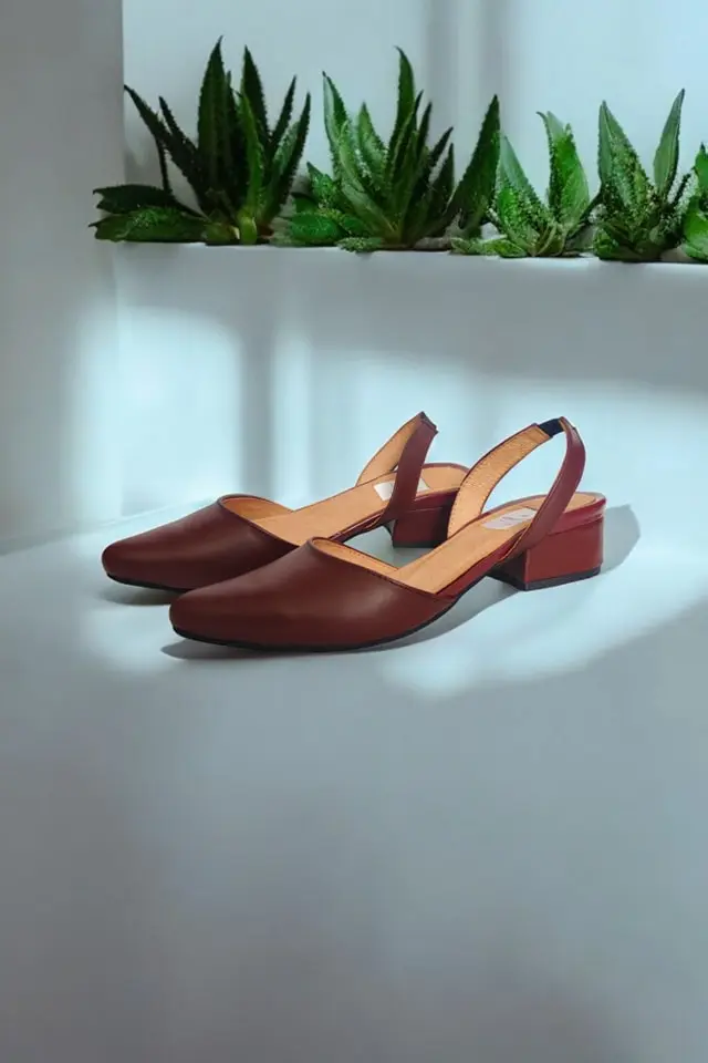 Tacones Verenice 100% Piel Vino tinto / Vere-p-02