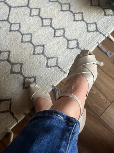 [SOPHIATAFC-05] Tacones Sophia moda cuerina champagne, tacón 2 cms. / SOPHIATAFC-05 