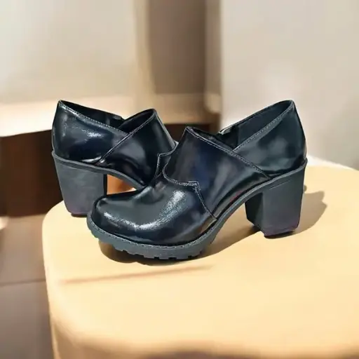 [VALENTFC-03] Botines Valentina sempiel negra brillante / VALENTFC-03 