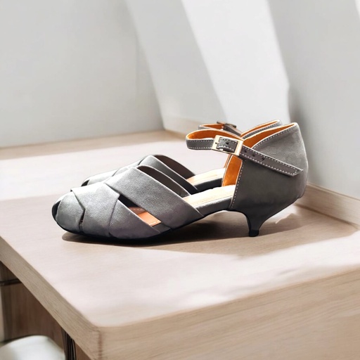 [SOPHIATAFC-02] Tacones Sophia moda gamuza gris tacón aguja 3.5 - Sophiatafc-02